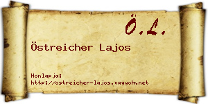 Östreicher Lajos névjegykártya